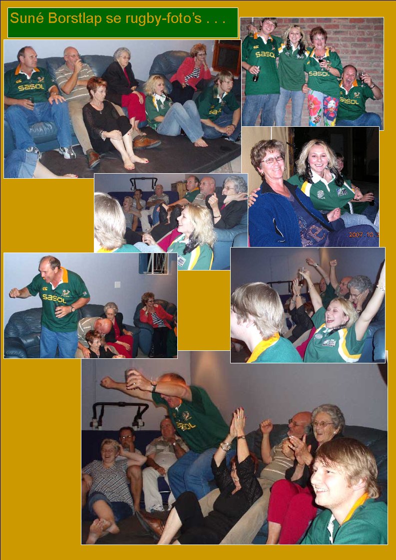 Sun� Borstlap se rugby-foto�s . . .