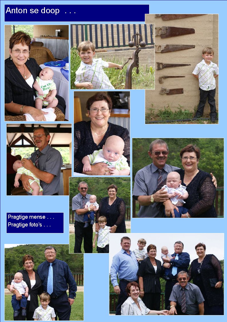 Anton se doop  . . .Pragtige mense . . .Pragtige foto�s . . .